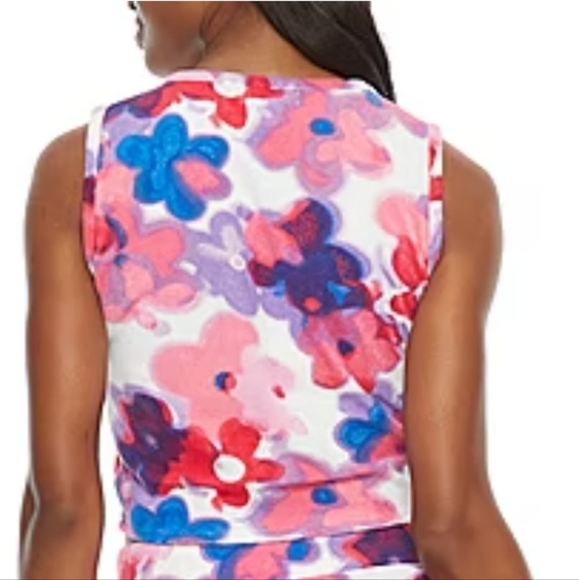Juicy By Juicy Couture Rouched V Neck Sleeveless Crop Top Size Women's XXL NEW - Picture 3 of 12